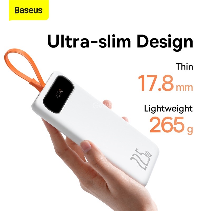 Baseus Power Bank Digital Display Quick Charge10000mah 22 5w With Built In Type C Lightning Cable (3)