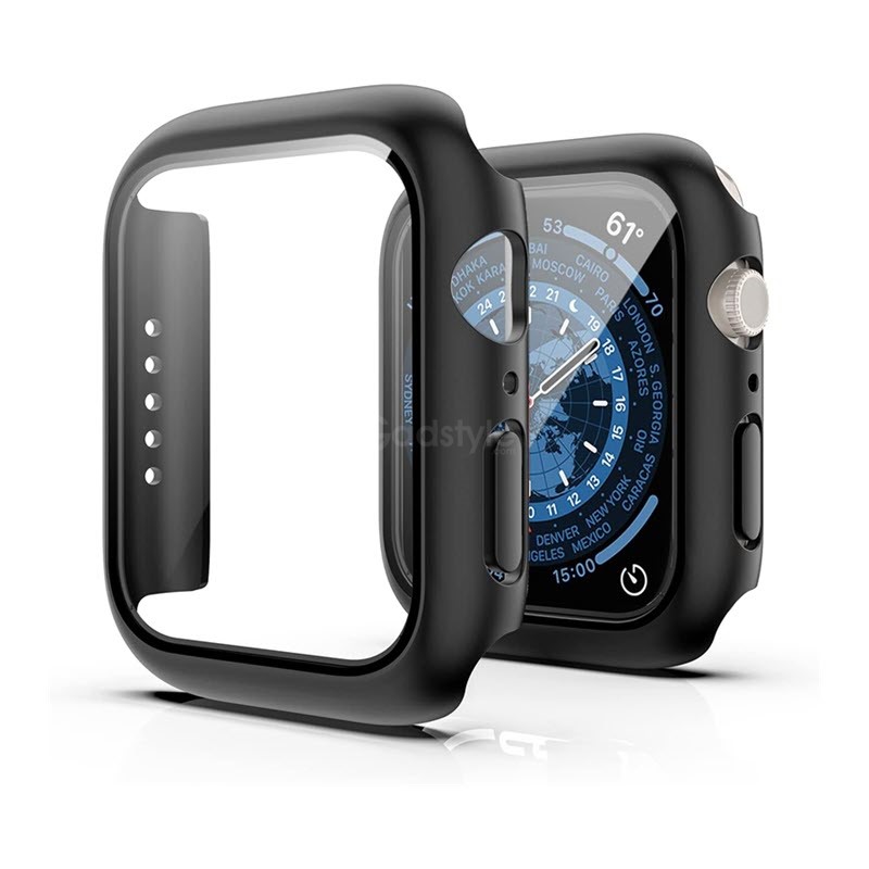 Rock 2 In 1 Pc Frame And Tempered Glass Protector Case For Apple Watch Series 7 45mm (1)