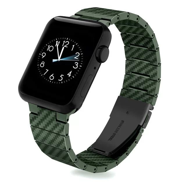 Coteetci W76 Carbon Fiber Pattern Strap For Iwatch 42 44 45mm (3)