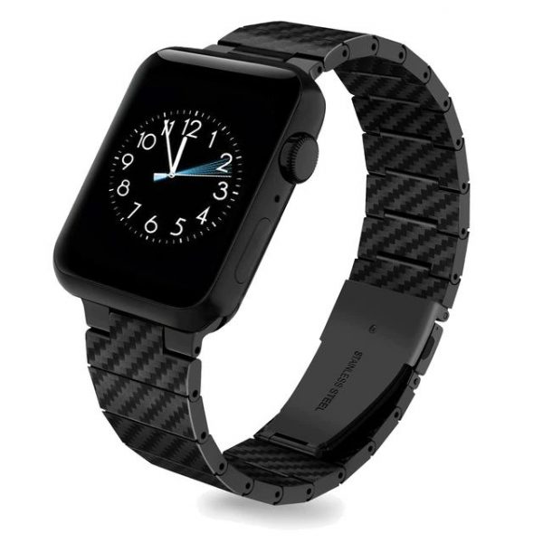 Coteetci W76 Carbon Fiber Pattern Strap For Iwatch 42 44 45mm