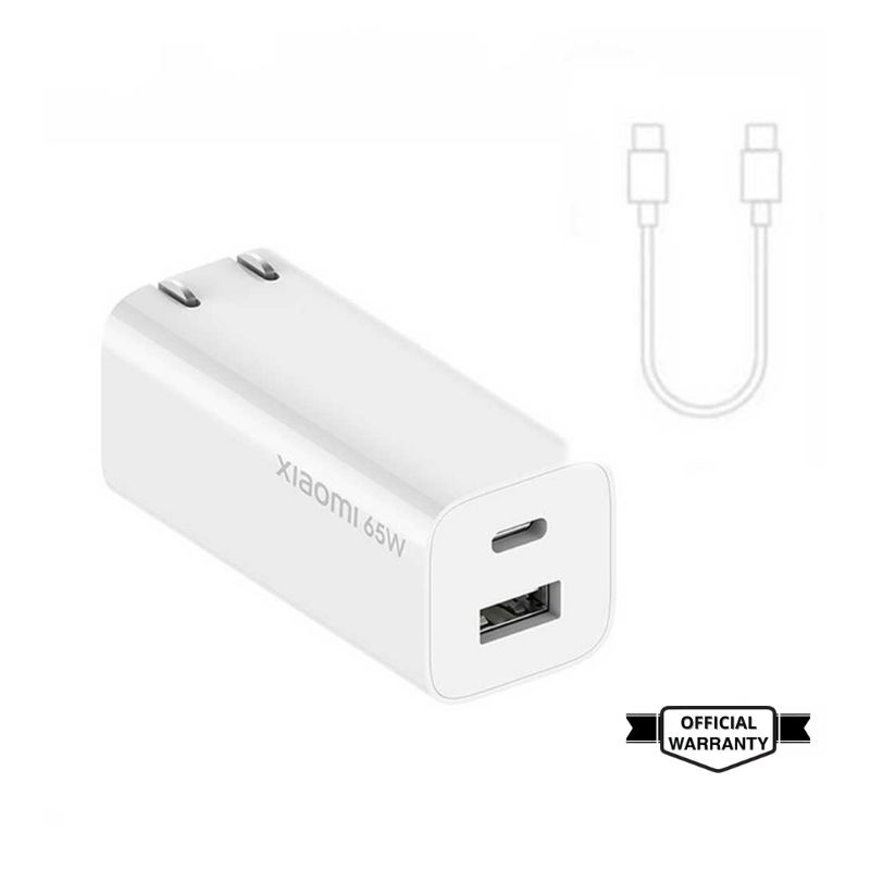Xiaomi 1a1c 65w Gan Charger 65w With 5a Type C Charging Cable 6 Month Warranty