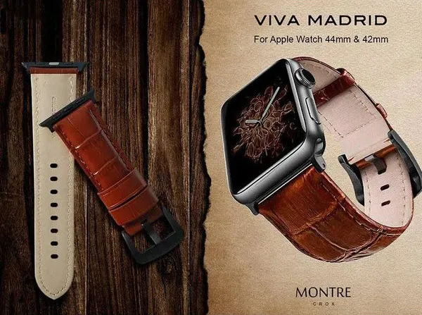 Viva Madrid Montre Crox Leather Strap For Iwatch 42 44 45mm (3)