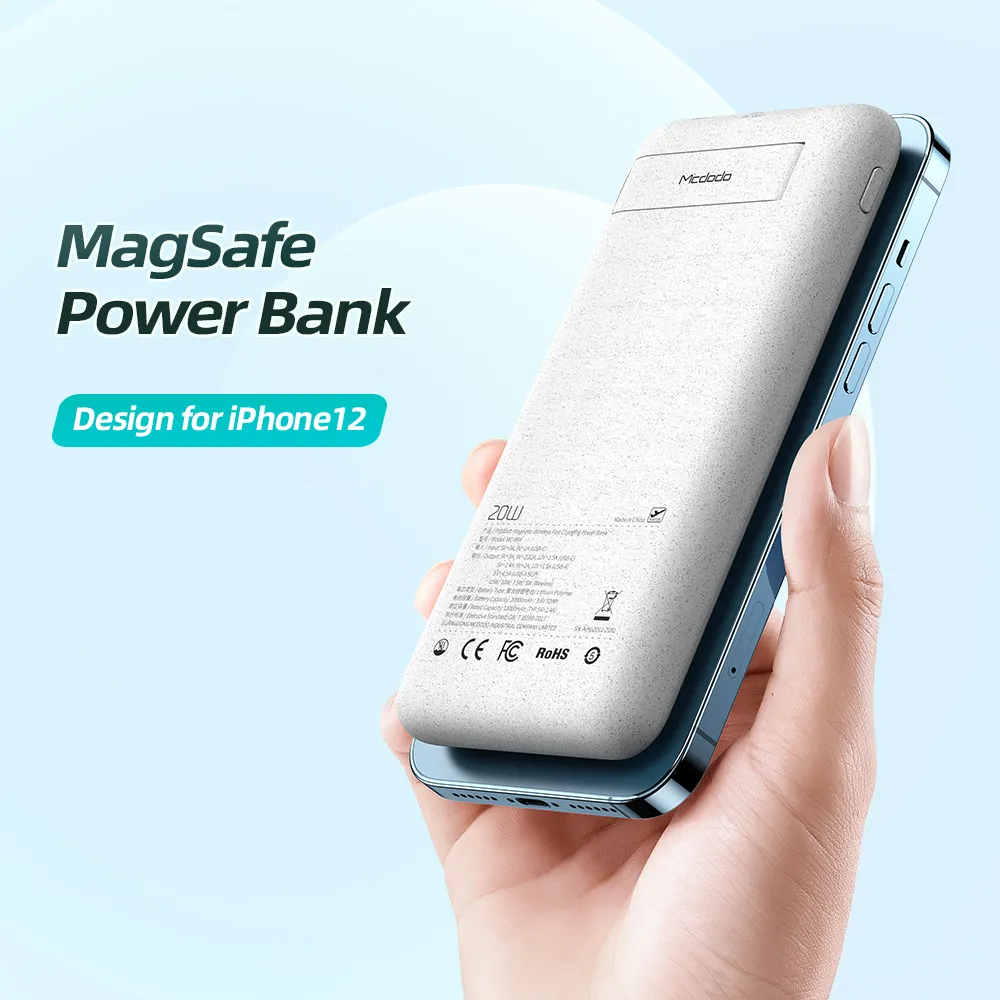 Mcdodo Mc 864 Pd Type C 20w22 5w Magsafe Wireless Power Bank 20000mah (4)