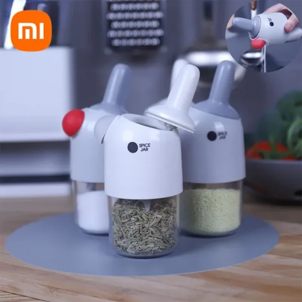 Xiaomi Sealed Moisture Proof Cover And Spoon One Seasoning Jar Bottle For Kitchen (5)
