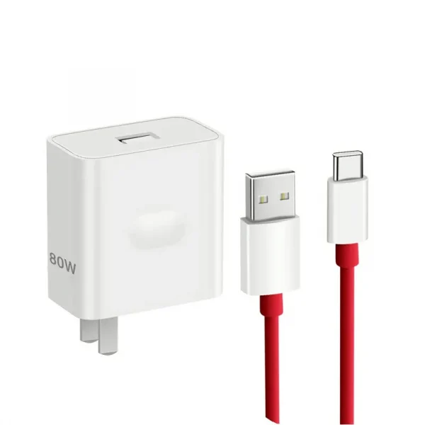 Oneplus Supervooc 80w Power Adapter With Type A To Type C Cable