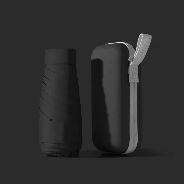 Uv Protection Capsul Pocket Mini Folding Umbrella Travel Pauch (3) 1