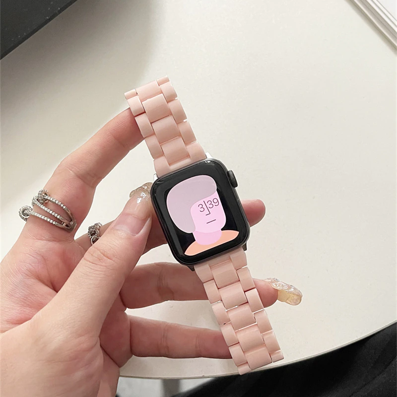 Candy Color Resin Strap For Apple Watch 44 45mm (7)