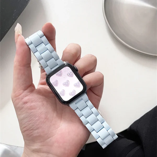 Candy Color Resin Strap For Apple Watch 44 45mm (9)