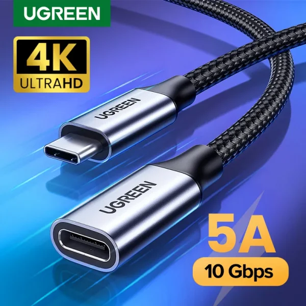 Ugreen Usb C Extension Cable Usb 3 1 Type C Male To Female Gen2 10gbps Extender Cord (4)