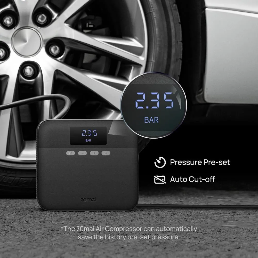 Xiaomi 70mai Air Compressor Lite 12v Mini Car Electric Air Pump Smart Tyre Inflato (7)