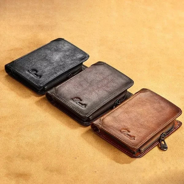Dante Genuine Leather Rfid Retro Wallets For Men (3)