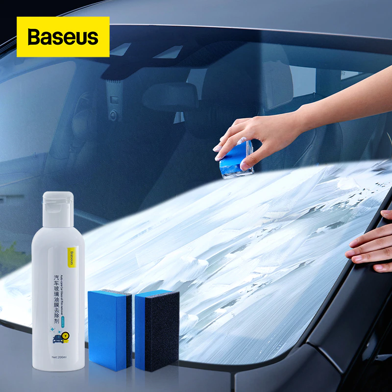 Baseus 300ml Car Windshield Cleaner Oil Film Remover Auto Glass Polishing Degreaser Cleaner (3)