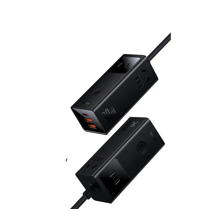 Baseus 30w Adapter Powercombo Digital Powerstrip 3ac2u1c With Power Cord (1)