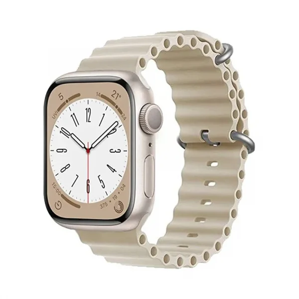 Ocean Loop Adjustable Metal Buckle Watch Band For Apple Watch 44 45 Ultra 49 Mm (4)