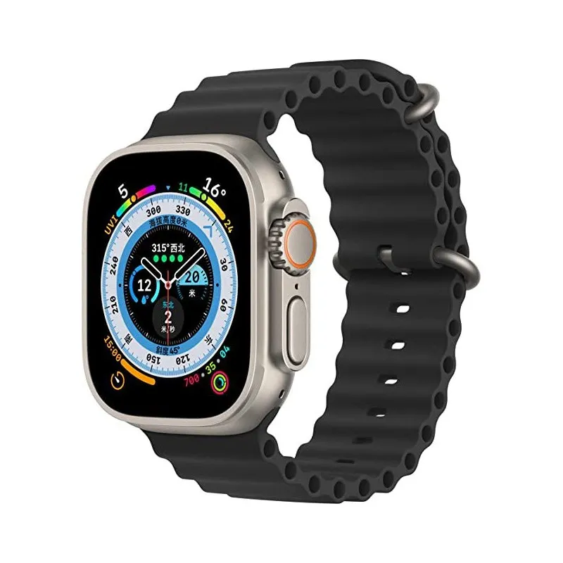Ocean Loop Adjustable Metal Buckle Watch Band For Apple Watch 44 45 Ultra 49 Mm (6)