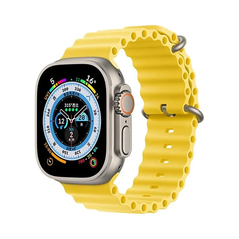 Ocean Loop Adjustable Metal Buckle Watch Band For Apple Watch 44 45 Ultra 49 Mm (8)