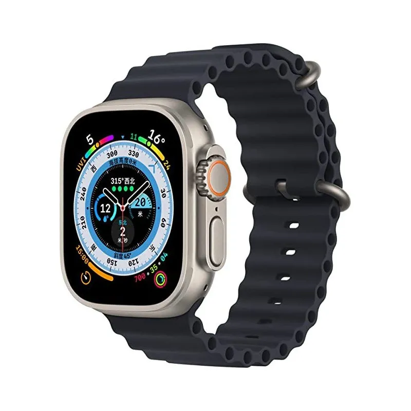 Ocean Loop Adjustable Metal Buckle Watch Band For Apple Watch 44 45 Ultra 49 Mm (9)