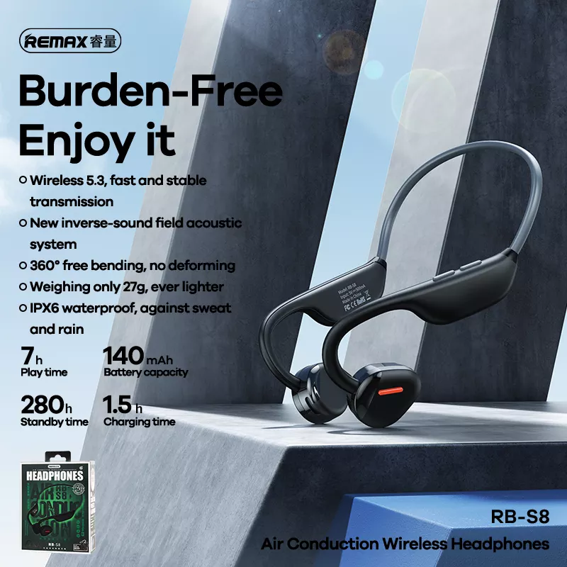 Remax Rb S8 Bone Conduction Sports Wireless Headphones (3)