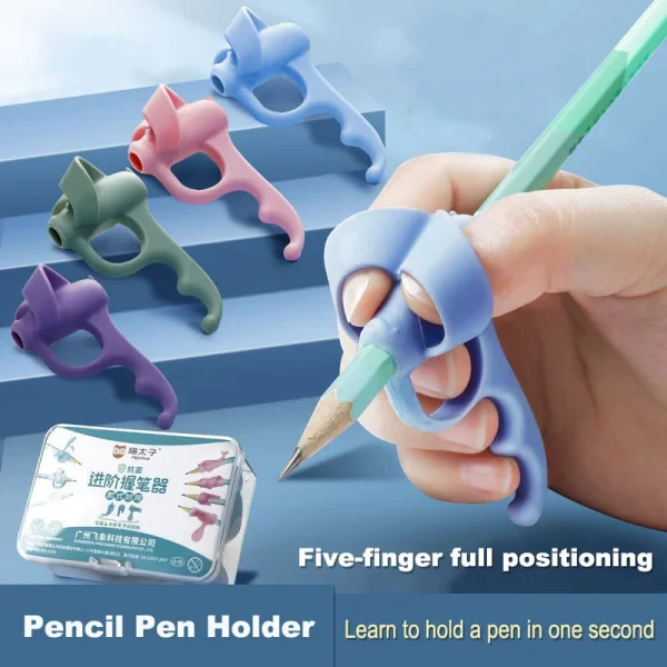 Silicone Pencil Grip For Kids Handwriting Writing Aid Grippers For Children And Students (1 (4)