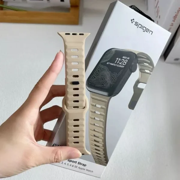 Spigen Silicone Sport Strap For Apple Watch 49mm45mm44mm42mm (1)