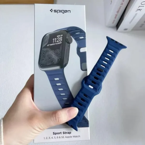 Spigen Silicone Sport Strap For Apple Watch 49mm45mm44mm42mm (8)