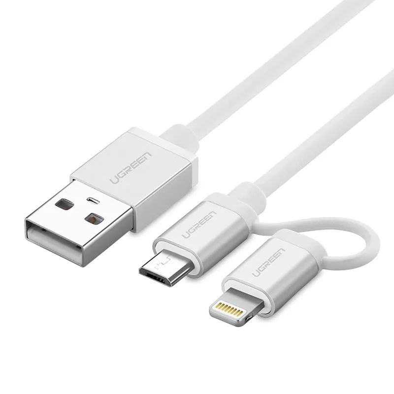Ugreen 2 In 1 Micro Usb And Lightning Cable Fast Charging Cable Mfi Certified (1)
