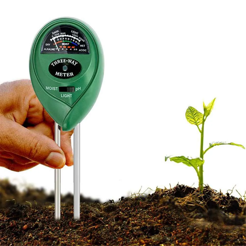 Soil Meter 3 In 1 Ph Tester Soil Moisture Light Tester For Garden Lawn Flowers (2)