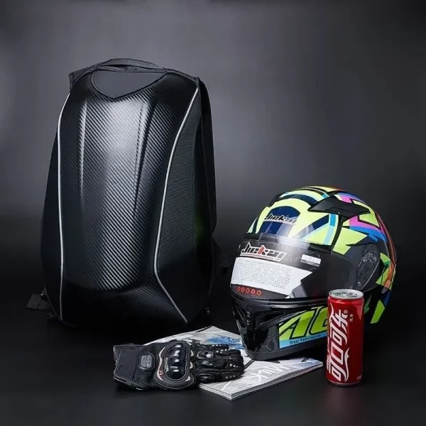 Waterproof Motorcycle Carbon Fiber Helmet Backpack (5)