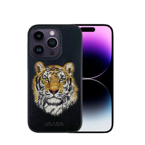 Santa Barbara Tiger Genuine Leather Case For Iphone 14 Pro 14 Pro Max (1)