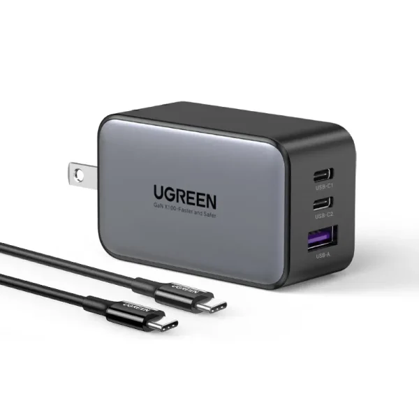 Ugreen 65w Usb C 3 Ports Charger With Type C Cable
