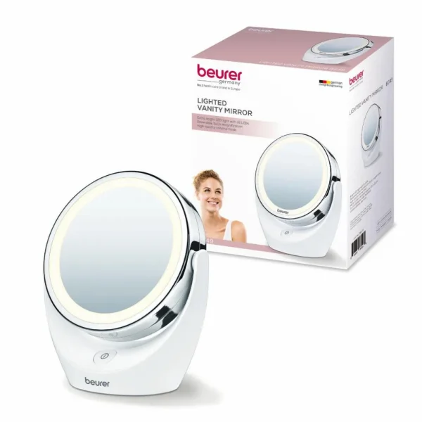 Beurer Illuminated Vanity Mirror Rotatable Make Up Mirror With Normal And 5x Magnification (1)