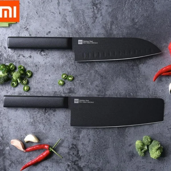 Xiaomi Huohou Cool Black Non Stick Stainless Steel Knife Set 2pcs (3)