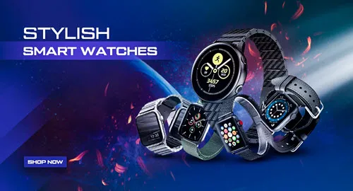 Stylish Smart Watches Web Banner