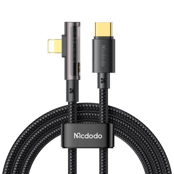 Mcdodo 36w Right Angle Usb C To Lightning Transparent Cable (2)