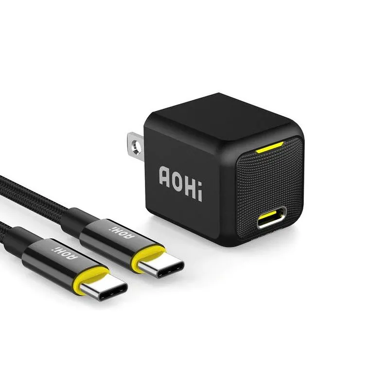 Aohi Magcube 30w Pd Fast Charger With Usb C To Usb C Cable (1)