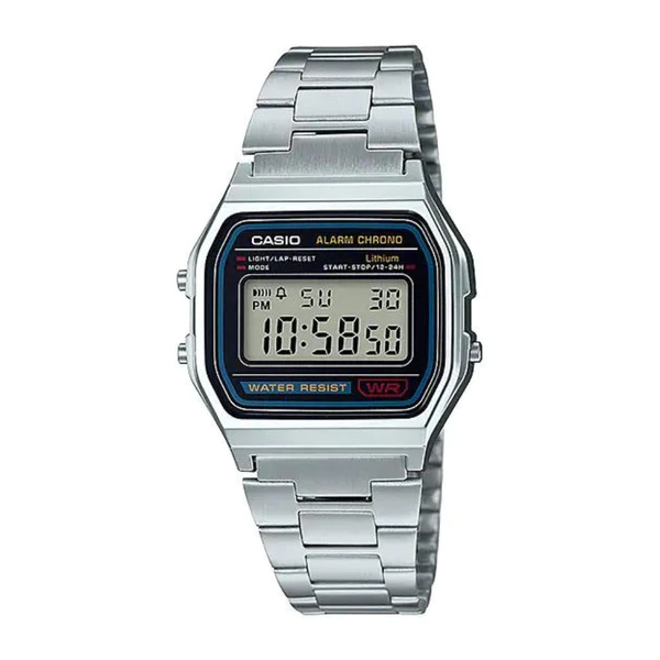 Casio Ww1490 Vintage Digital Silver Chain Watch A158wa 1df (1)