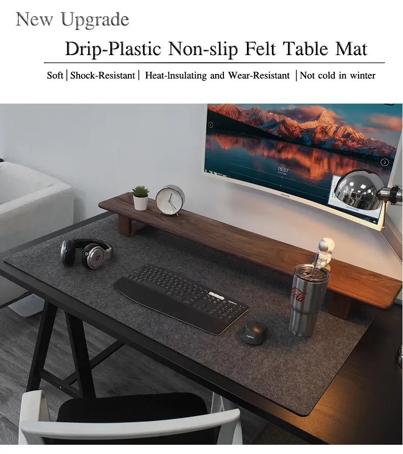 Cushion Large Computer Desk Mat Deskpad Mousepad Table Keyboard Non Slip (4)