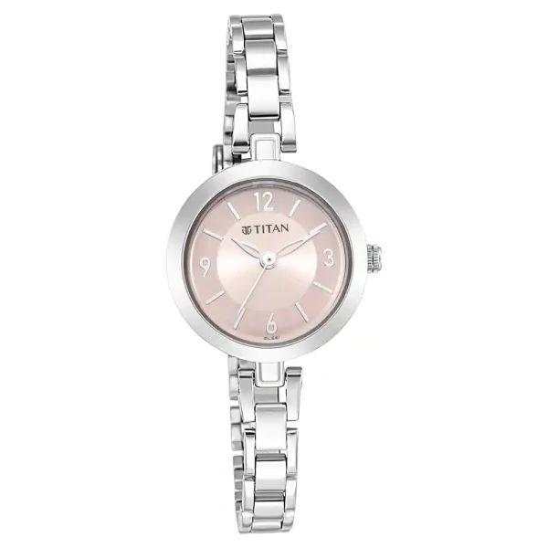 Titan Nr2598sm06 Lagan Pink Dial Metal Strap Watch For Women (1)