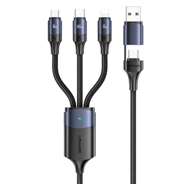 Usams Us Sj511 U71 100w All In One Aluminum Alloy Fast Charging Data Cable (1)