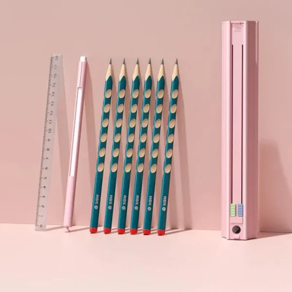 Compact Hexagonal Multifunction Pencil Case Stylish (2)