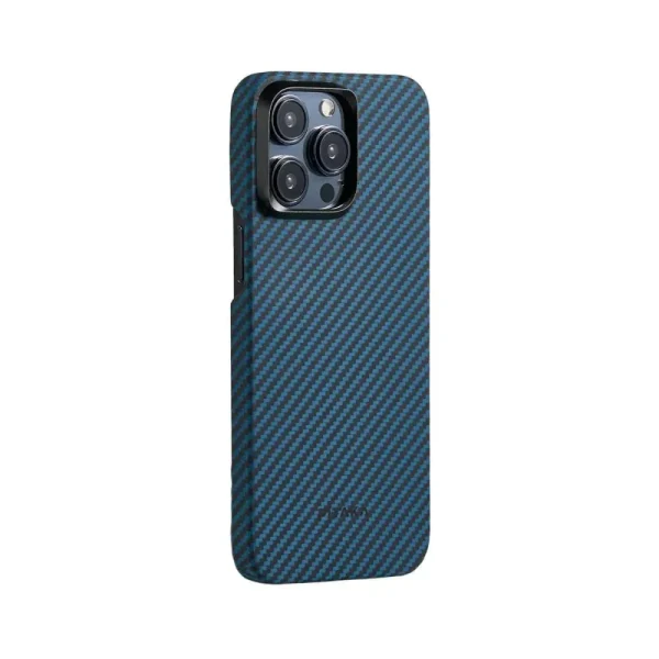 Pitaka Magez Case 4 1500d Black Blue Twill For Iphone 15 Pro 15 Pro Max (1)