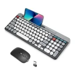 Wireless Keyboard And Mouse Combo With Phone Tablet Holder (6)