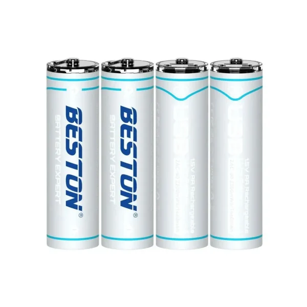 Beston 4pcs 1 5v Aa Lithium Rechargeable Battery 2200mah Type C Port (1)