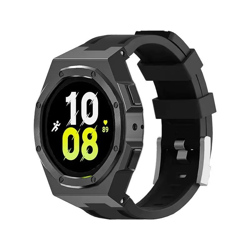Hualimei Zinc Alloy Case With Liquid Silicone Band 44mm For Samsung Watch 4 5 5 Pro 6 (3)
