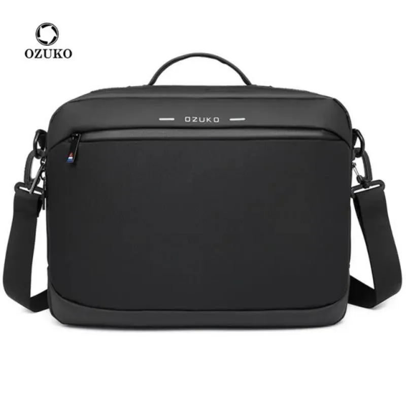 Ozuko 9423 Fashion Sling Bag Men Leather Cellphone Crossbody Bag Luxury Business Backpack (7)