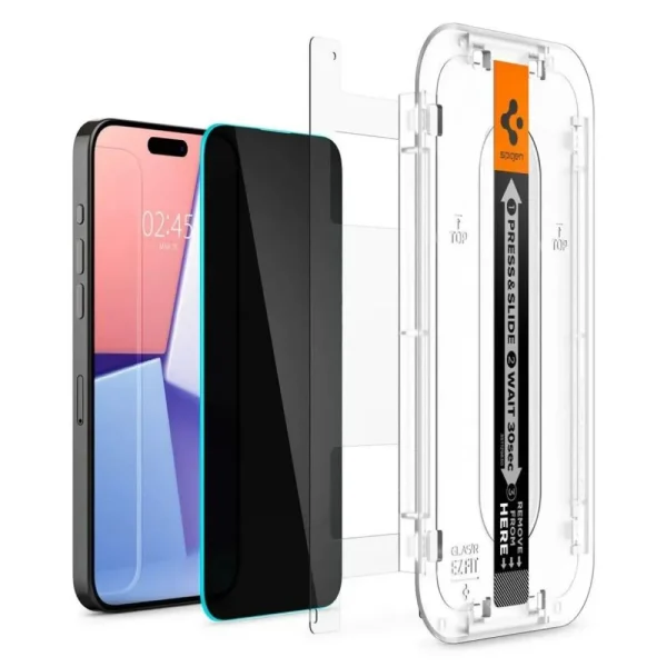Spigen Glas Tr Ez Fit Hd Privacy Screen Protector For Iphone 15 Pro Max 1pack (2)