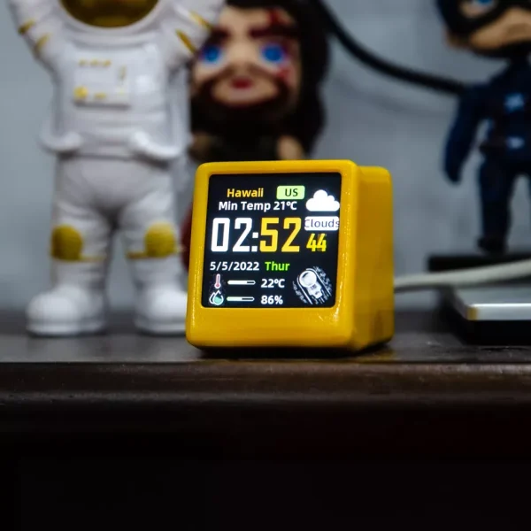 Tiny Lcd Digital Smart Weather Desktop Led Wifi Clock Thermometer Hygrometer Sensor Outdoor (1)