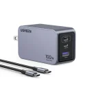 UGREEN Nexode Pro 100W 3-Port GaN Compact Fast PPS Wall Charger with USB-C to USB-C Cable -(X757)