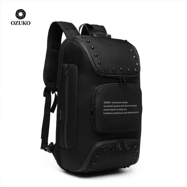 Ozuko 9248 Fashion Business Laptop Backpack Student Sports Bag With External Usb Port 3.webp