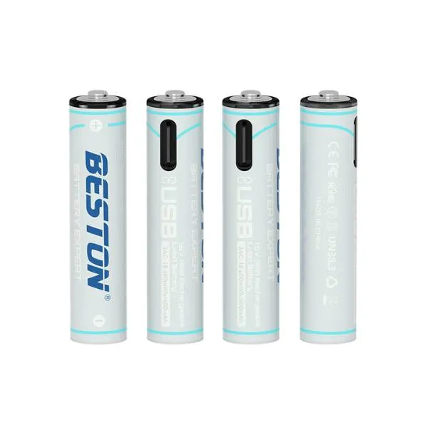 Beston Aaa 400mah 4pcs Lithium Rechargeable Battery 1 5v Type C Port (1)